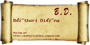 Báthori Diána névjegykártya