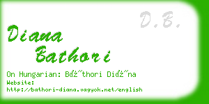 diana bathori business card